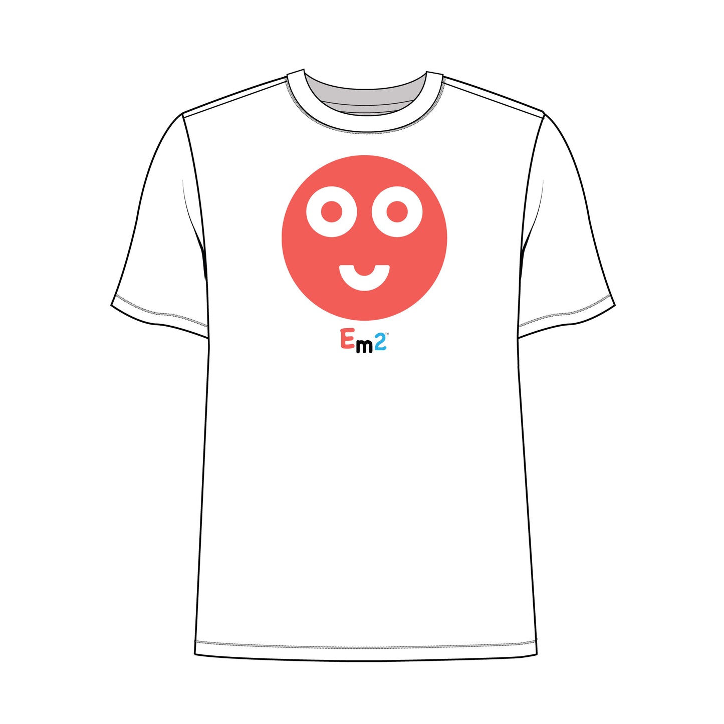 EM-151 Red Smile Face Short Sleeve T-Shirt