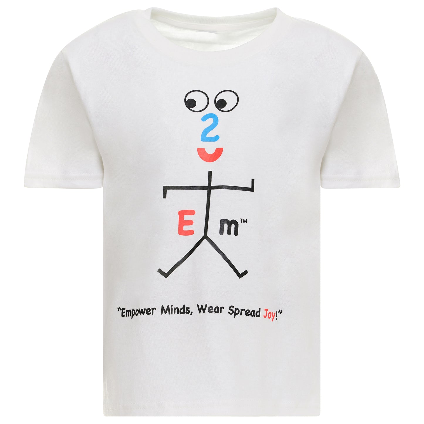 EM-104 EM2 Mascot Logo "Empower Minds Wear Spread Joy!" Short Sleeve T-Shirt