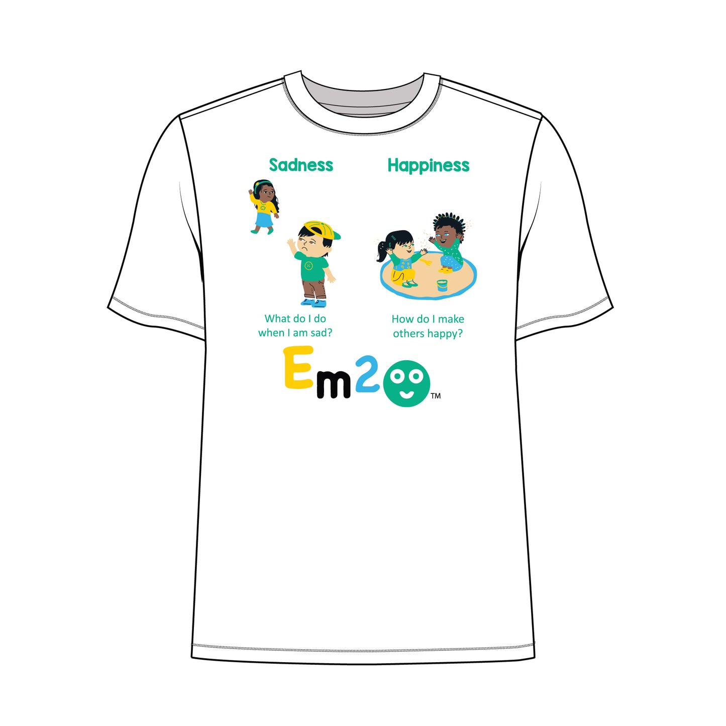 EM-403 Sadness Happiness Short Sleeve T-Shirt