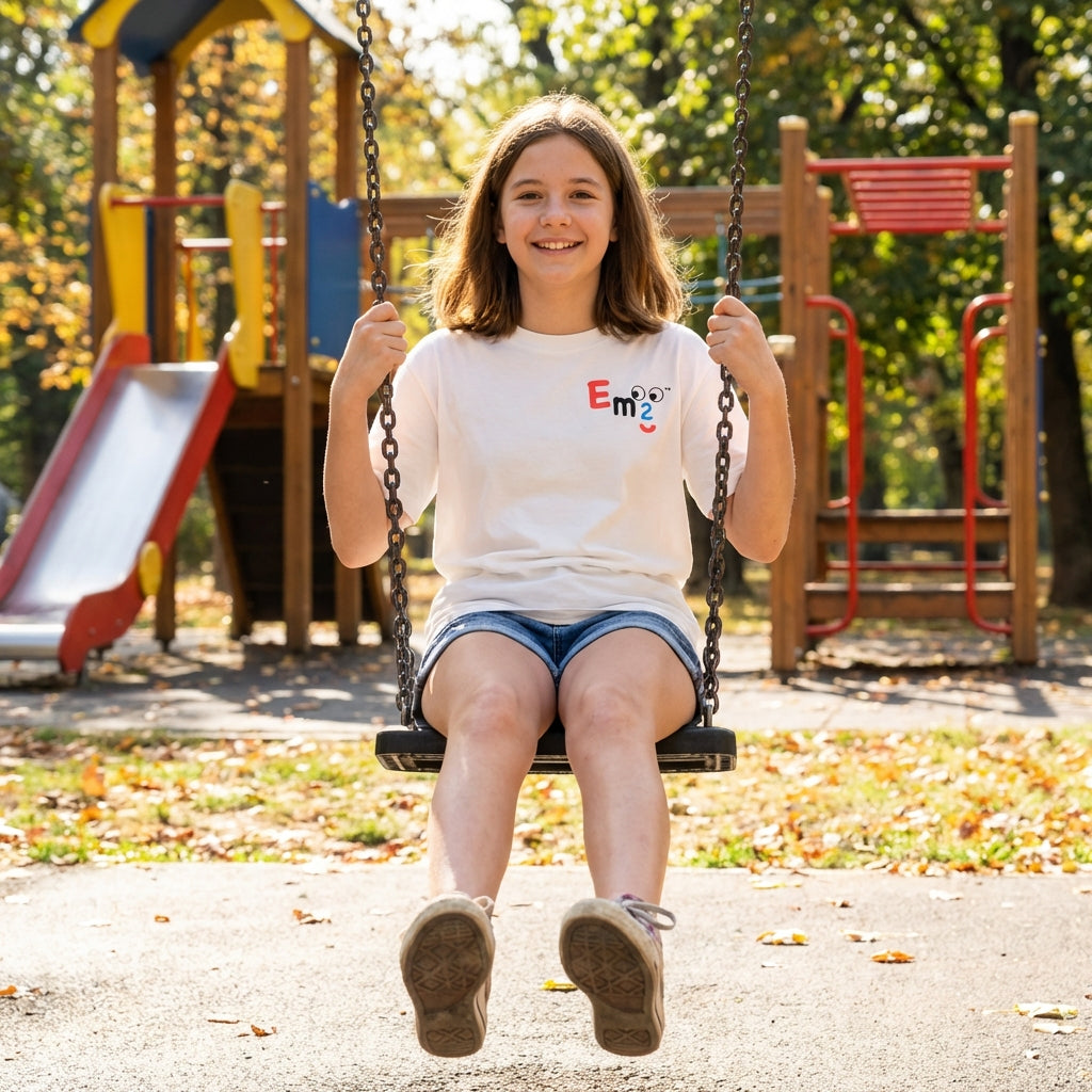 EM-103 EM2 Face Mascot Left Chest Logo Short Sleeve T-Shirt