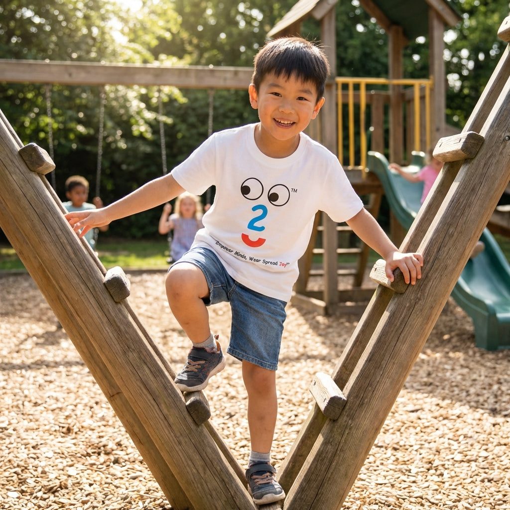 EM-105 Face Mascot "Empower Minds Wear Spread Joy!" Short Sleeve T-Shirt Free Shipping on All Orders!
