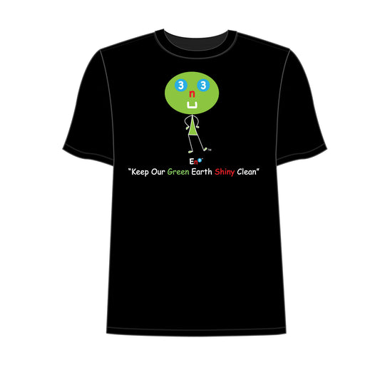 EM-132 EN3 Environment Mascot Logo "Keep Our Green Earth Shiny Clean" Short Sleeve T-Shirt